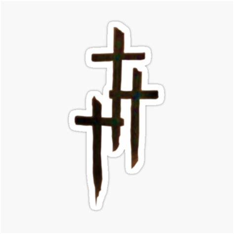 "Three Crosses" Sticker for Sale by painterfrank | Redbubble