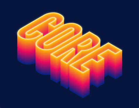 Colourful 3D Isometric Text Effect Illustrator Tutorial