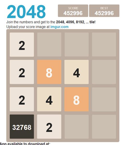 2048 game discussed in Math/Questions and Answers at Wizard of Vegas