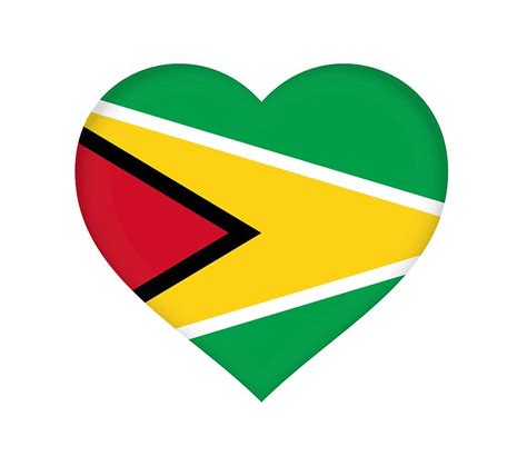 Flag of Guyana Heart Digital Art by Roy Pedersen - Pixels