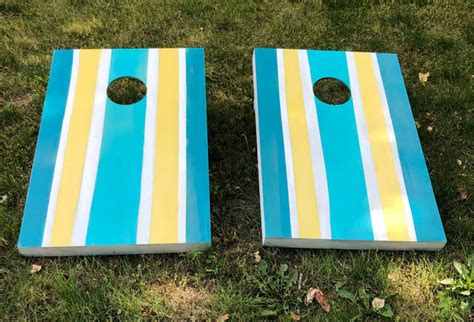 DIY Painted Cornhole Boards - momhomeguide.com