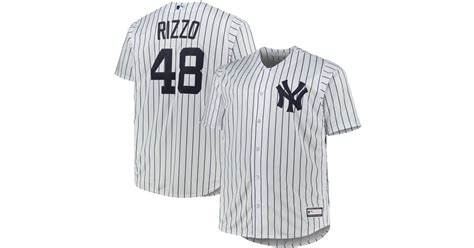 Profile Anthony Rizzo White New York Yankees Big And Tall Replica Player Jersey in Gray for Men ...