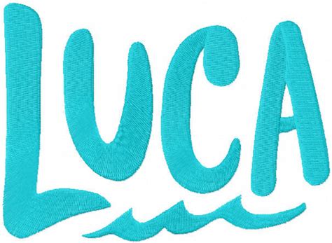 Luca movie logo embroidery design