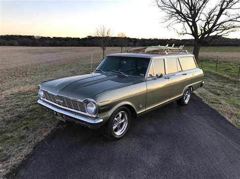 1965 Chevrolet Nova Wagon with 2 surfboards Rev wheels PS PB and factory AC for sale #113444 | MCG