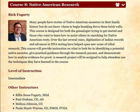 Salt Lake Institute of Genealogy: Native American course and more ...