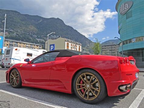 Ferrari F430 Spider: red cabriolet * All PYRENEES · France, Spain, Andorra