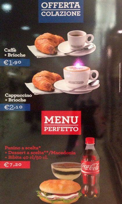 Autogrill Cafè a Milano: Foto del Menu con Prezzi - Zomato Italia