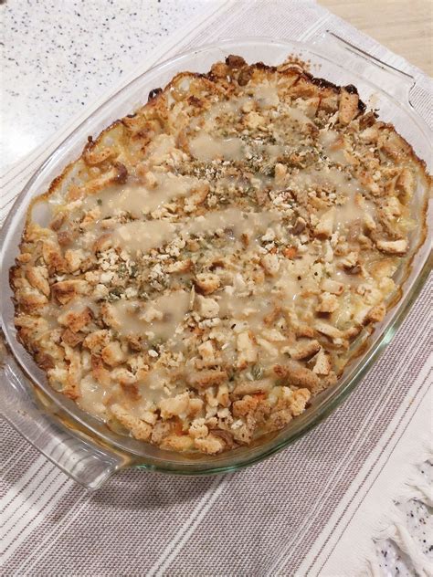 Chicken and Gravy Stuffing Casserole