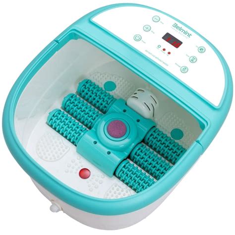 Belmint Foot Spa Bath Massager with Heat, 6 x Pressure Node Rollers ...