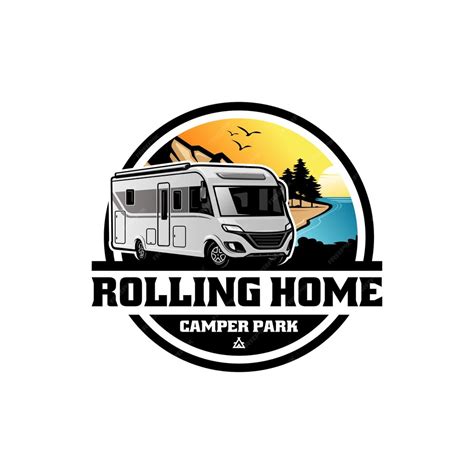 Premium Vector | Rv motorhome camper car illustration logo vector