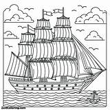 Big Sail Boat Coloring Page 2  For Kids – Smart Creative sketch template