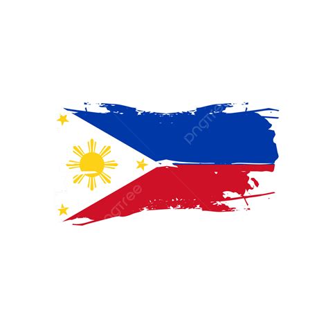 Philippine Flag Vector Hd Images, Philippines Flag With Brush Strokes, Philippines Flag, Brush ...