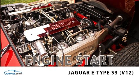 Jaguar E Type Series 3 V12 - Engine start - carphile.co.uk - YouTube