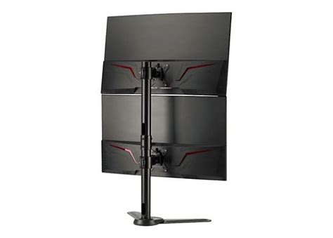 SIIG Freestanding Adjusting Vertical Dual Monitor Steel Stand - stand - CE-MT3F11-S1 - Monitor ...