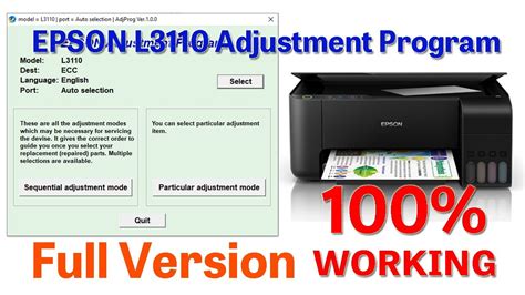 Download Epson L3110 Resetter Tool Service