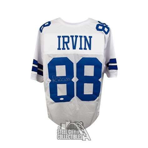 Michael Irvin Autographed Dallas Custom White Football Jersey - JSA COA ...