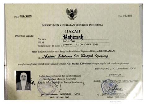 Ijazah D3 198110222017042001 | PDF