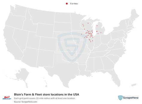 Number of Blain's Farm & Fleet locations in the USA in 2024 | ScrapeHero