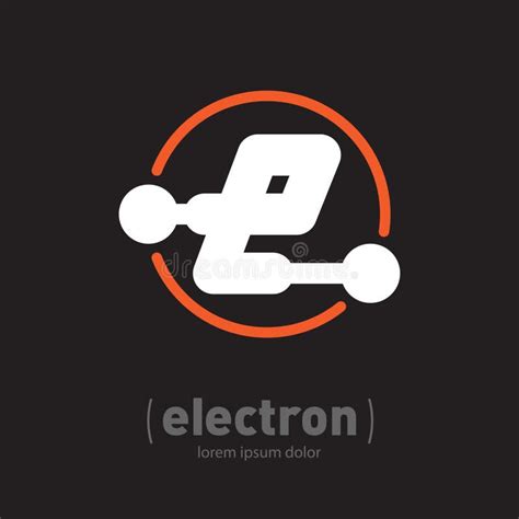 Electron - Logo with Letter E Inside Orbit. Logotype Design Template for Science or ...