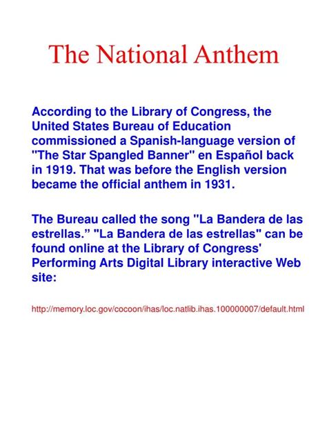 PPT - The National Anthem PowerPoint Presentation, free download - ID:1799440