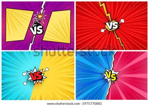 Versus Cartoon Comic Vs Challenge Backgrounds Stock Vector (Royalty Free) 1975770881 | Shutterstock