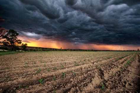 Stormy Sunset Thunderstorm Lightning Photography