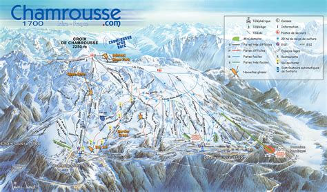 Chamrousse Ski Trail Map - 38410 Chamrousse France • mappery