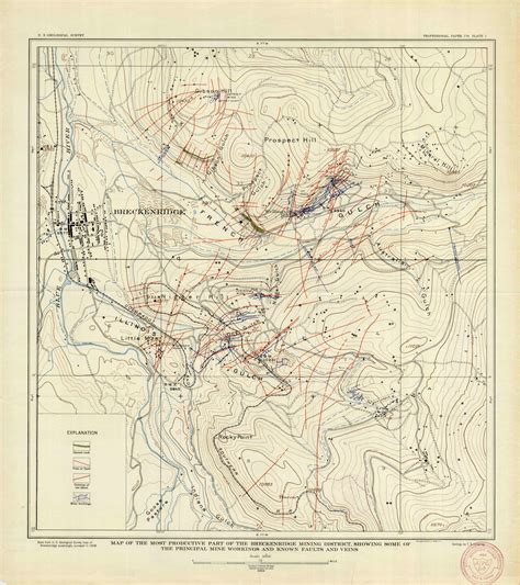 Map of the Most Productive Part of the Breckenridge Mining District ...