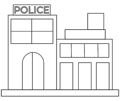 Police Station coloring pages - ColoringLib