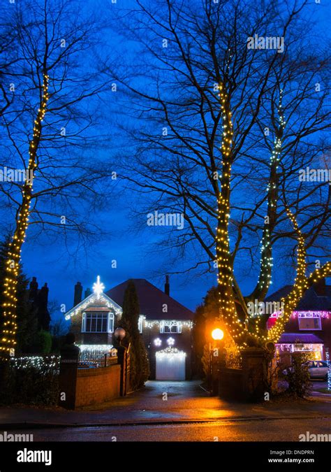 Christmas lights house lancashire hi-res stock photography and images ...