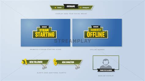 Fortnite Overlay Package - Streamplay Graphics