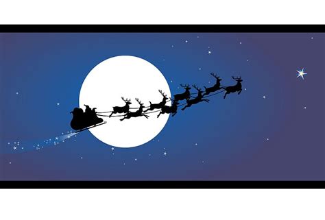 2 of Santa Sleigh Flying Drawing, santas sleigh in the sky HD wallpaper | Pxfuel