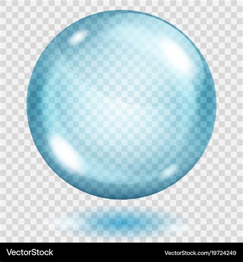 Transparent light blue sphere Royalty Free Vector Image