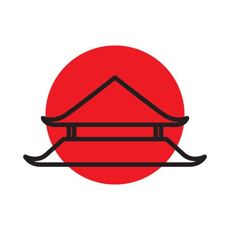 line japan culture building home logo design vector graphic symbol icon ...