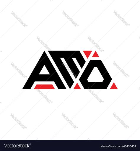 Amo triangle letter logo design Royalty Free Vector Image