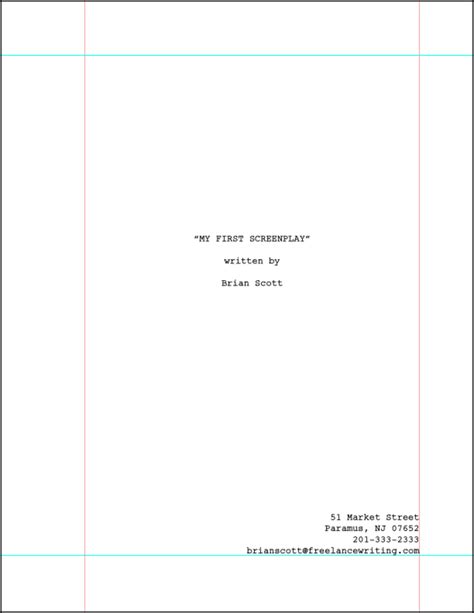 How to Format a Title Page for Your Screenplay - ReelRundown