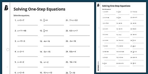 Two Step Equations Worksheets - Worksheets Library