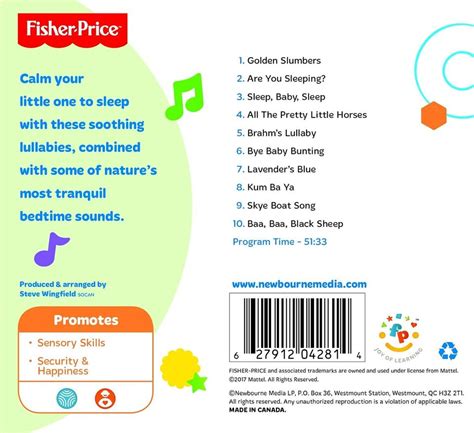 Fisher Price Fisher Price: Lullaby & Goodnight: Bedtime (CD) 627912042814 | eBay