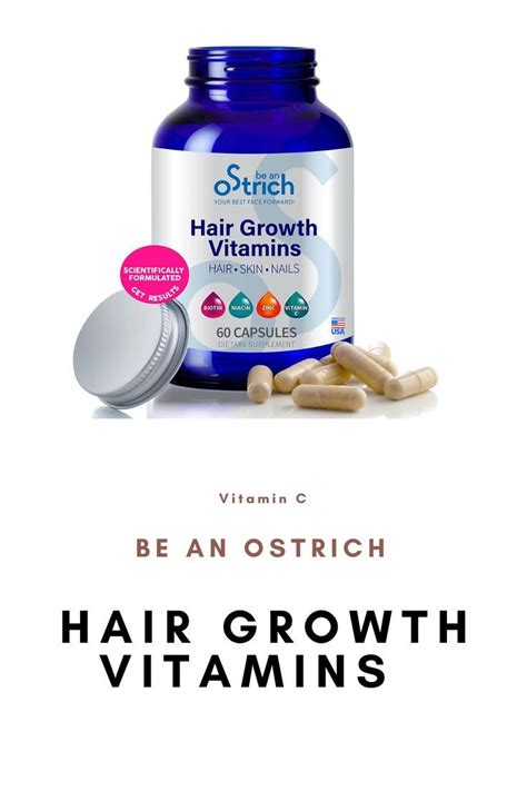 Hair Growth Vitamins with Zinc & Vitamin C, Biotin, Niacin, for ...