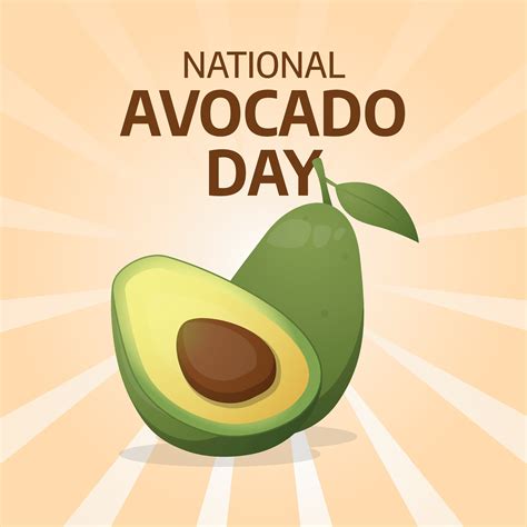 vector graphic of National Avocado Day good for National Avocado Day ...