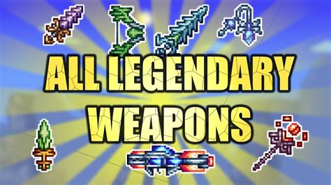 ALL LEGENDARY WEAPONS - Terraria CALAMITY Mod - YouTube