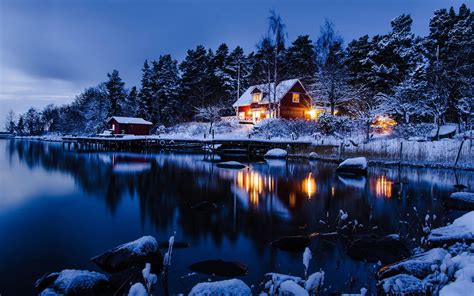 Sweden Nature Wallpaper | Winter house, Winter scenery, Winter landscape