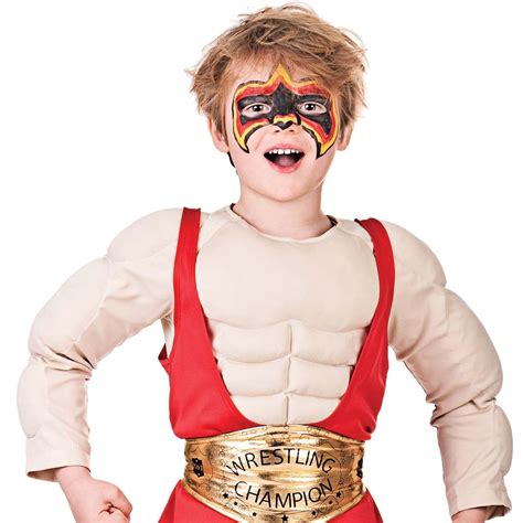 WWE Wrestler Boys Fancy Dress Wrestling Sports Party Kids Childrens WWF ...