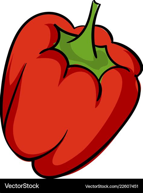 Red pepper icon cartoon style Royalty Free Vector Image