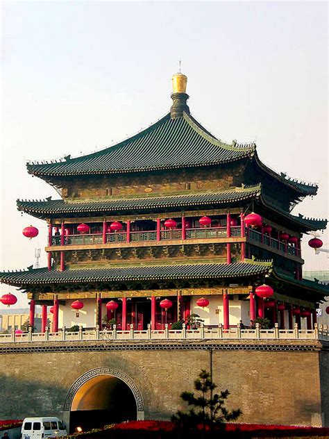 Xian Bell Tower, Bell Tower of Xi'an Shaanxi China, Zhonglou, Xian Bell ...