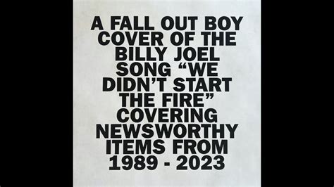 Fall Out Boy - We Didn't Start the Fire (Lyric Video) - YouTube Music