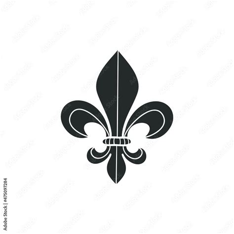 Fleur De Lis Icon Silhouette Illustration. French Heraldic Flower ...