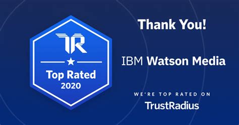 IBM Watson Media Earns a 2020 Top Rated Award From TrustRadius