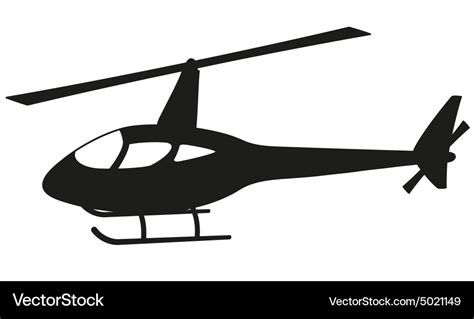 Helicopter silhouette Royalty Free Vector Image