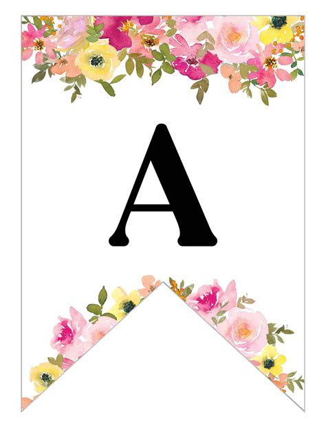 Free Printable Floral Alphabet Letters – NBKomputer